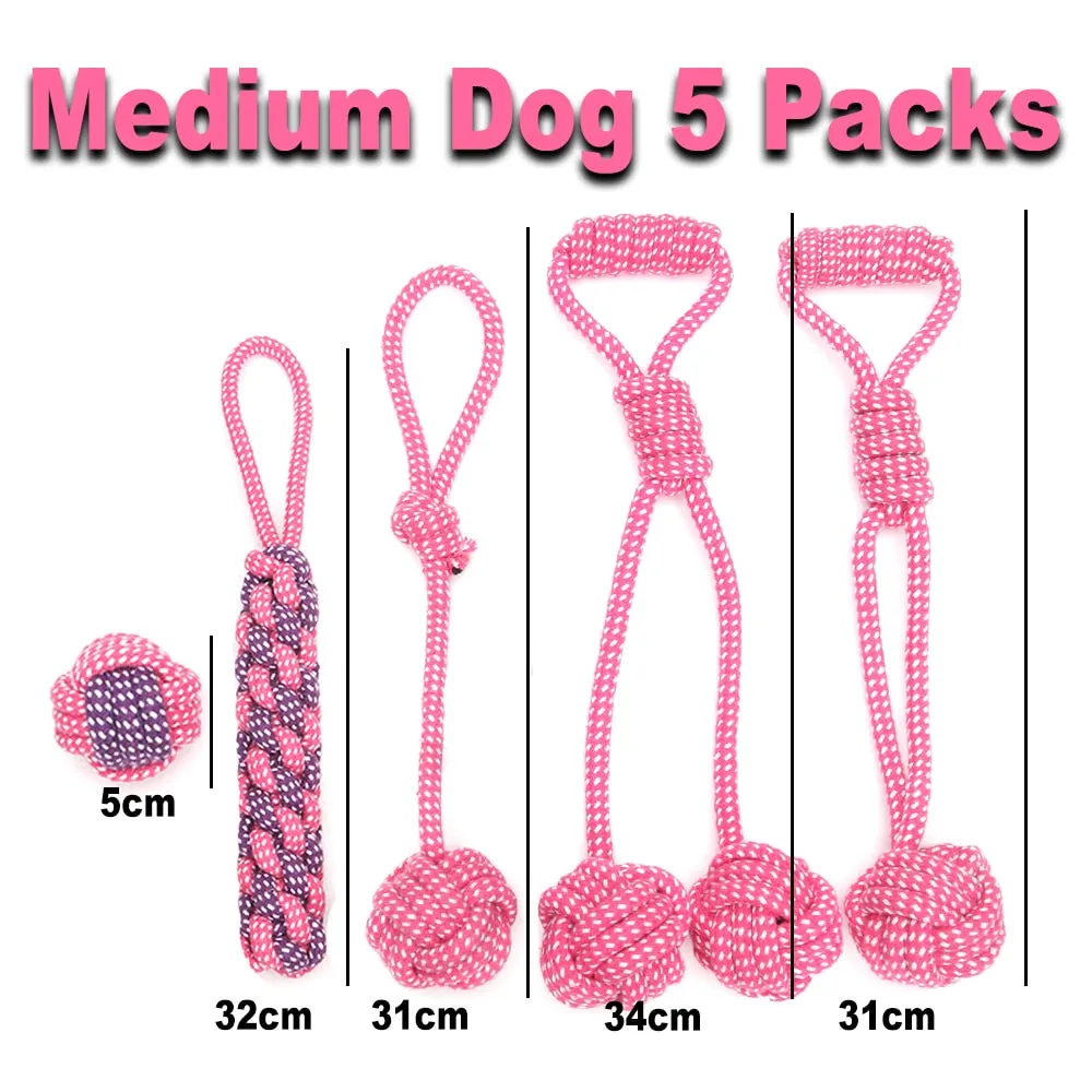 12  pieces Large Dog Toy Sets Chew Rope