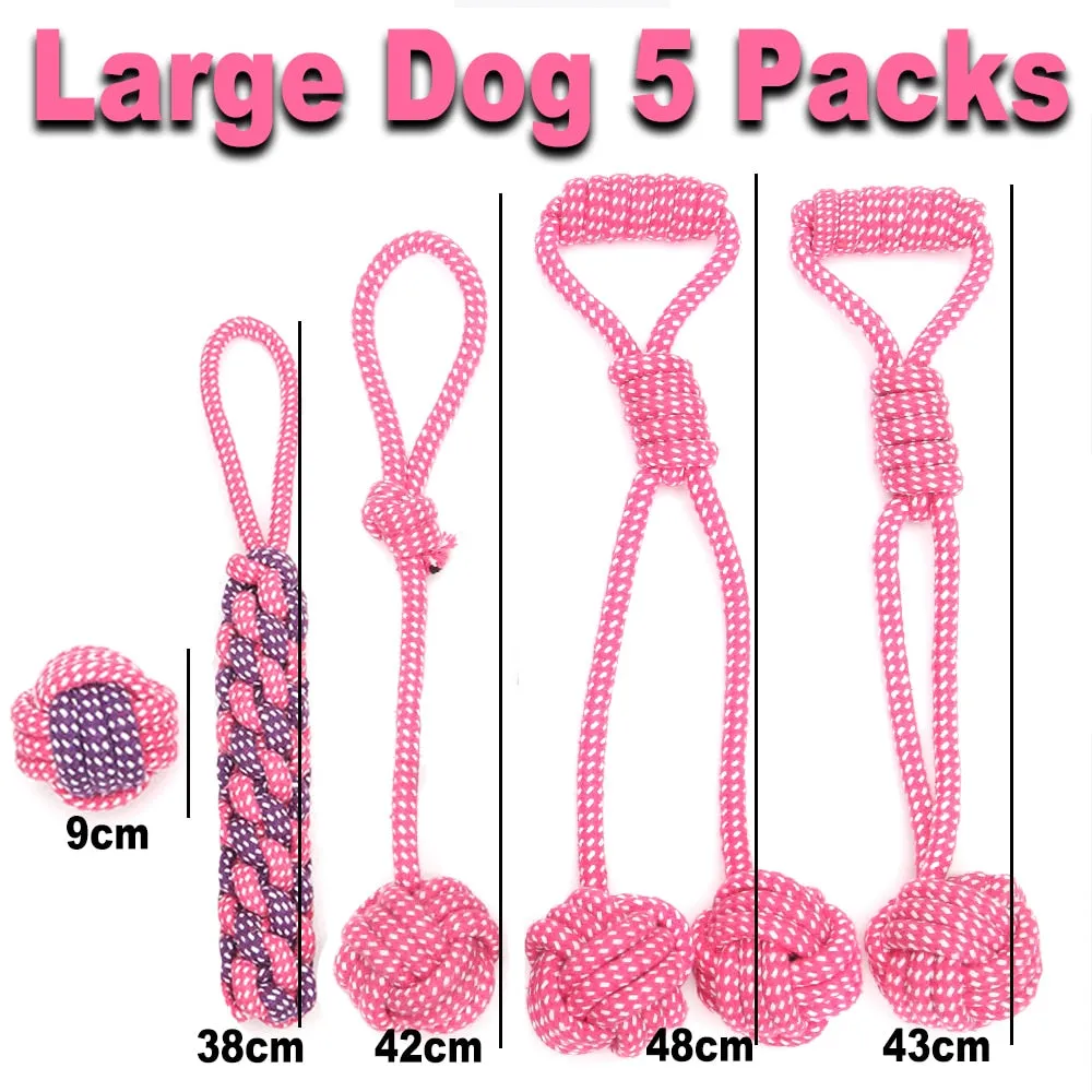 12  pieces Large Dog Toy Sets Chew Rope