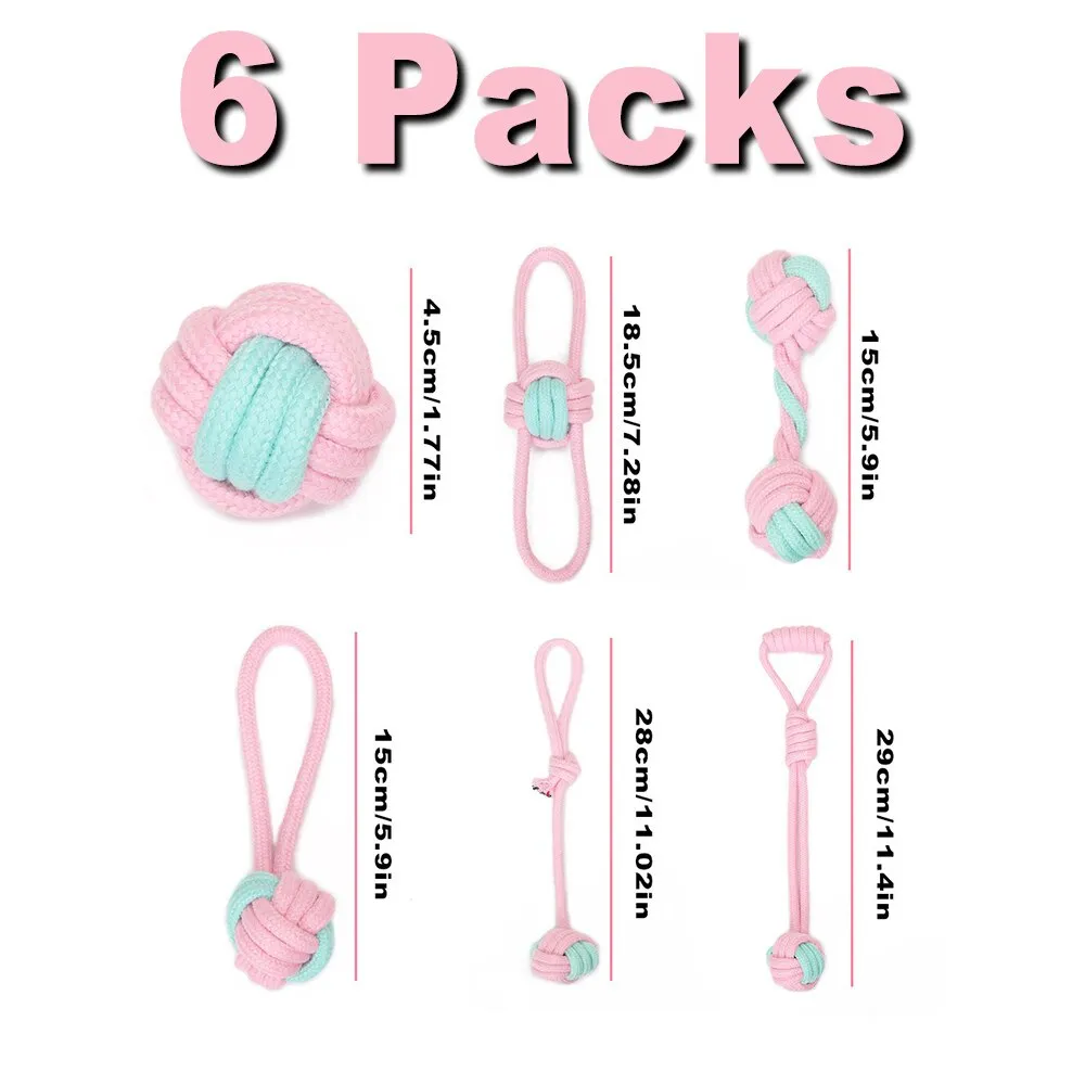 12  pieces Large Dog Toy Sets Chew Rope