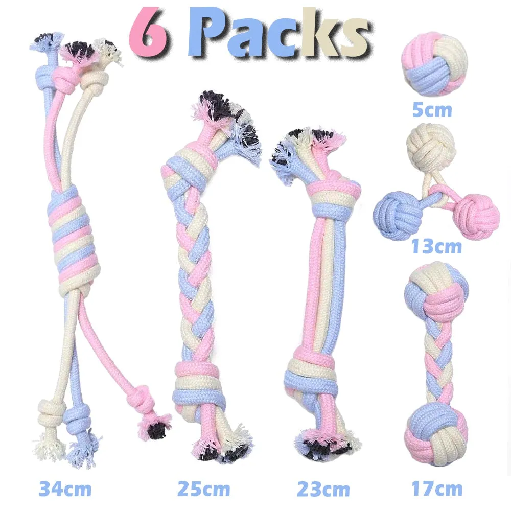 12  pieces Large Dog Toy Sets Chew Rope