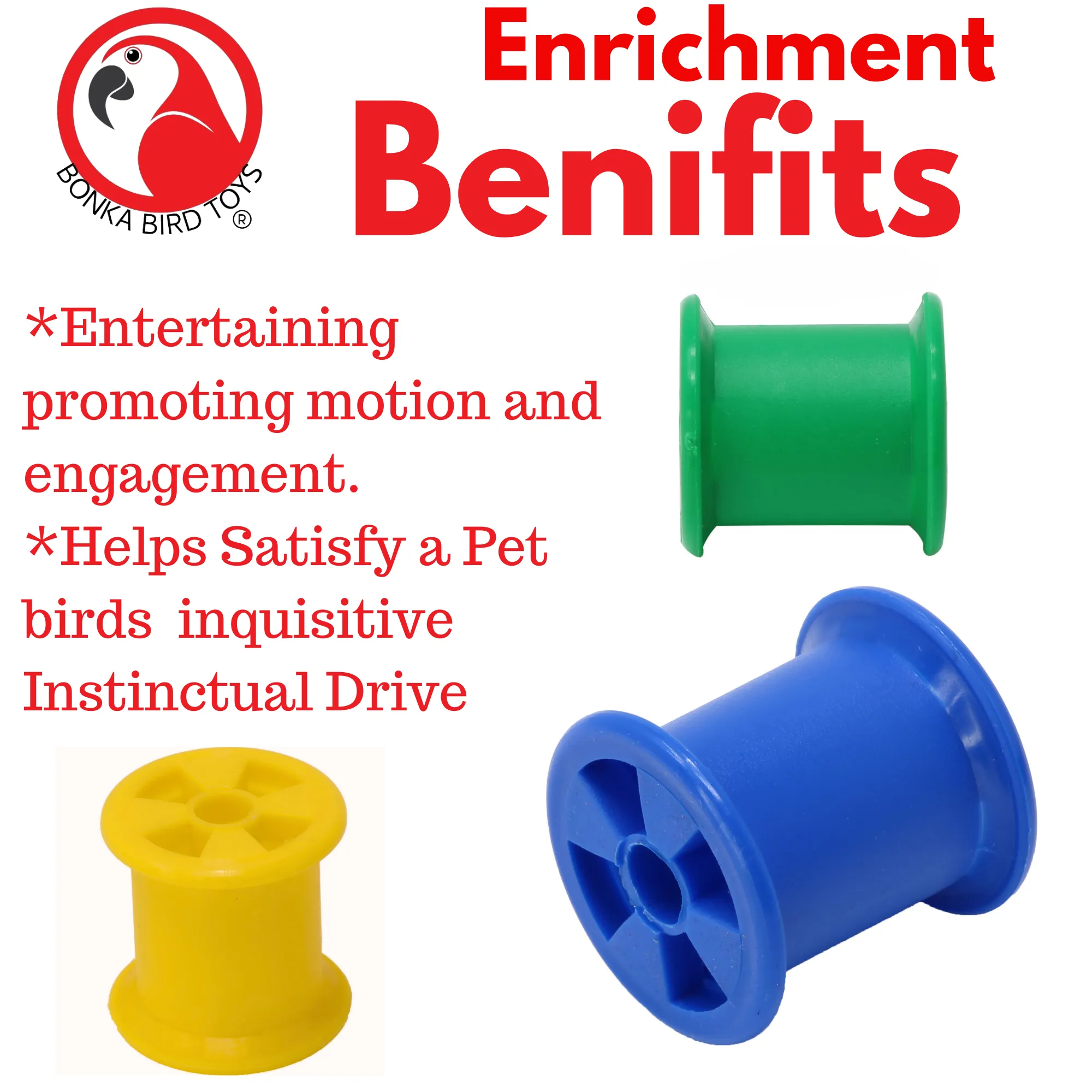 1490 Colored Plastic Bobbin Spools