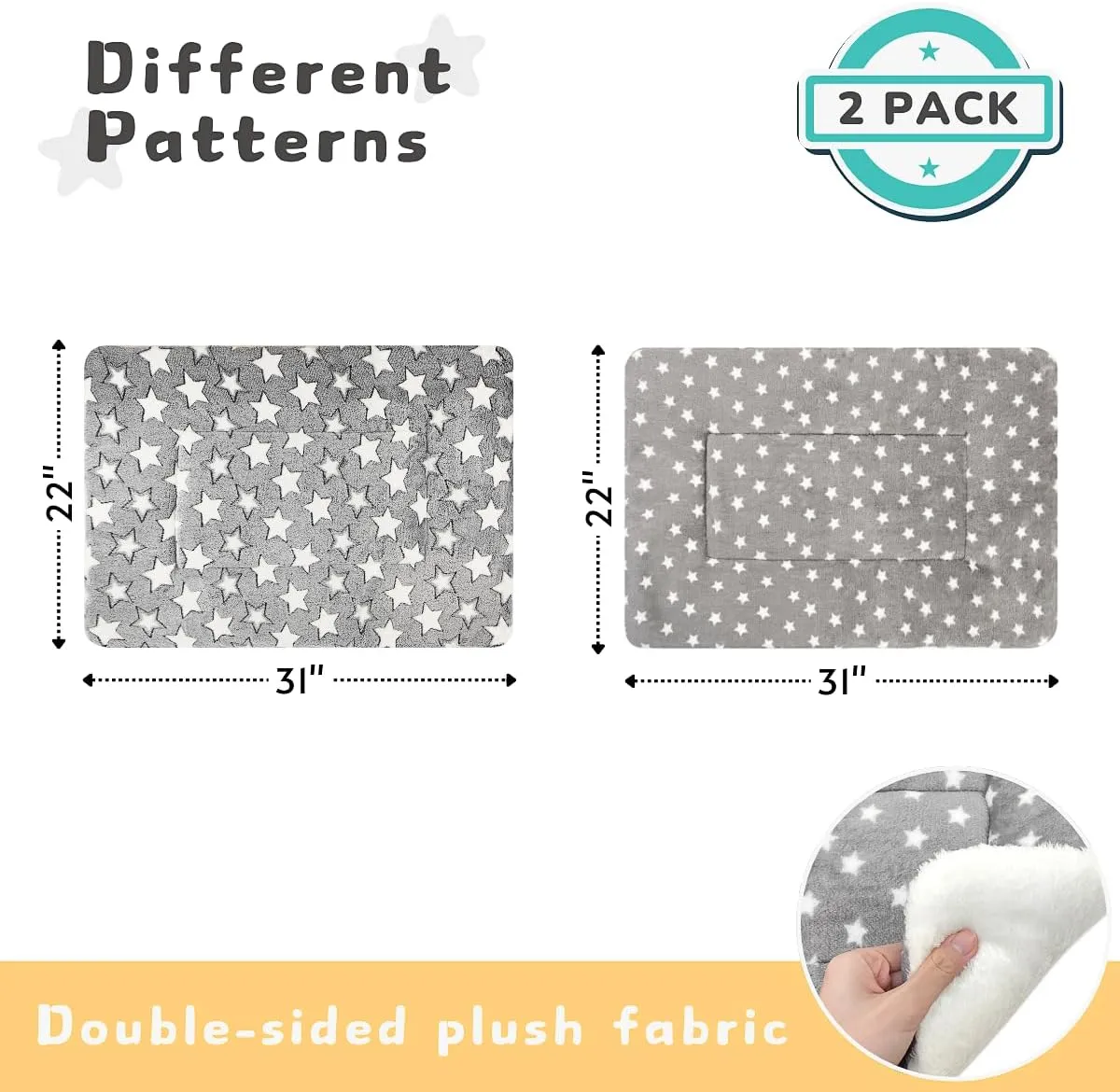 2 Pack Cat Blanket for Indoor Cats Ultra Soft and Warm Calming Cat Bed Fleece Pet Mat for Anxiety and Stress Washable Kitten Blanket