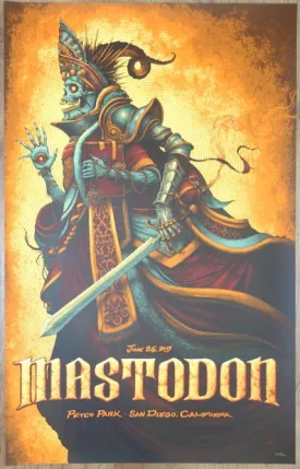 2019 Mastodon - San Diego Silkscreen Concert Poster by N.C. Winters
