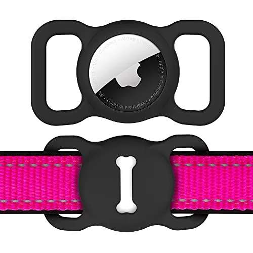Airtag Dog Collar Holder, Air Tag Protective Cat & Dog Collar, Silicone