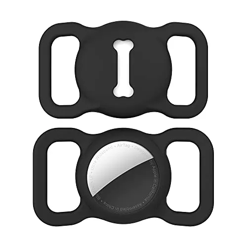 Airtag Dog Collar Holder, Air Tag Protective Cat & Dog Collar, Silicone