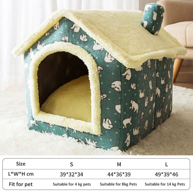 Bed Sleep House Warm Cave Dog Kennel