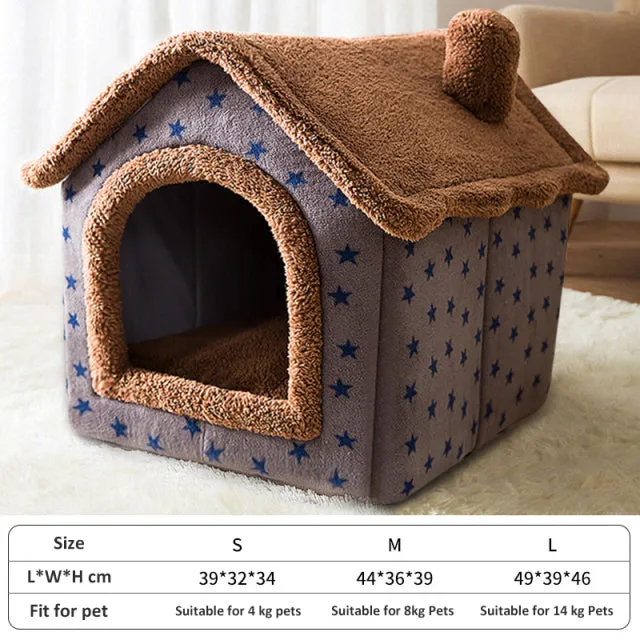 Bed Sleep House Warm Cave Dog Kennel