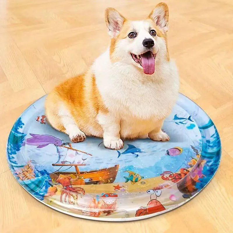 Cooling Pet Water Mat - Inflatable and Durable Bed Cushion for Cats and Dogs