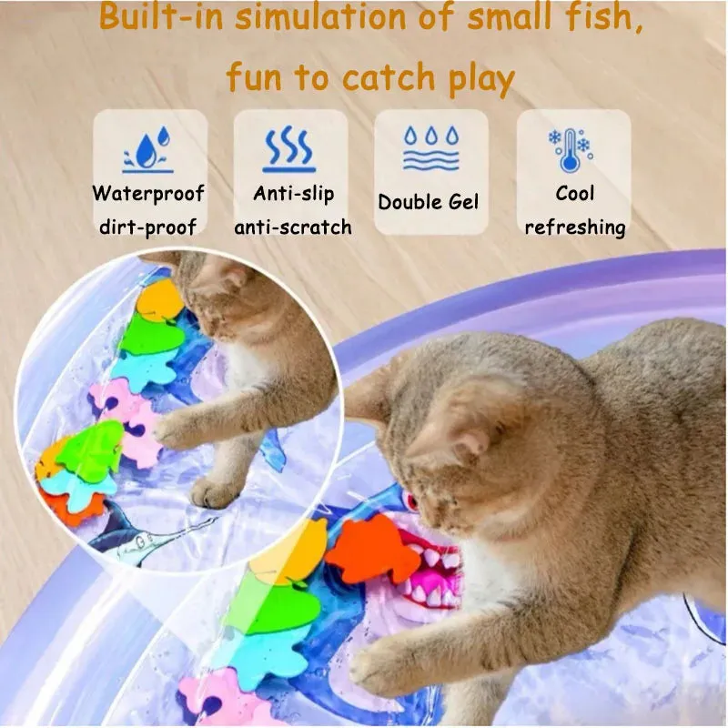 Cooling Pet Water Mat - Inflatable and Durable Bed Cushion for Cats and Dogs
