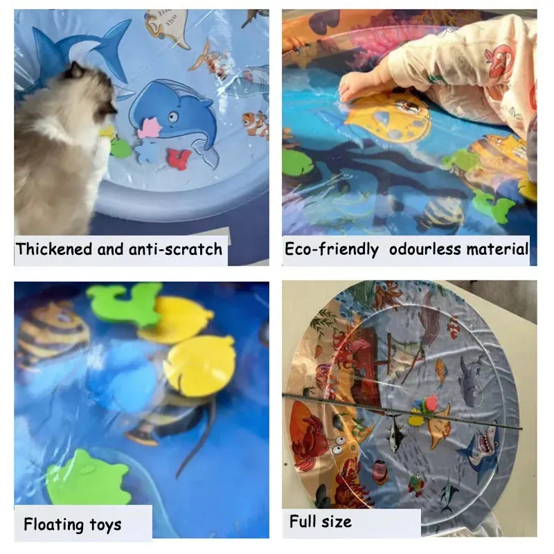 Cooling Pet Water Mat - Inflatable and Durable Bed Cushion for Cats and Dogs
