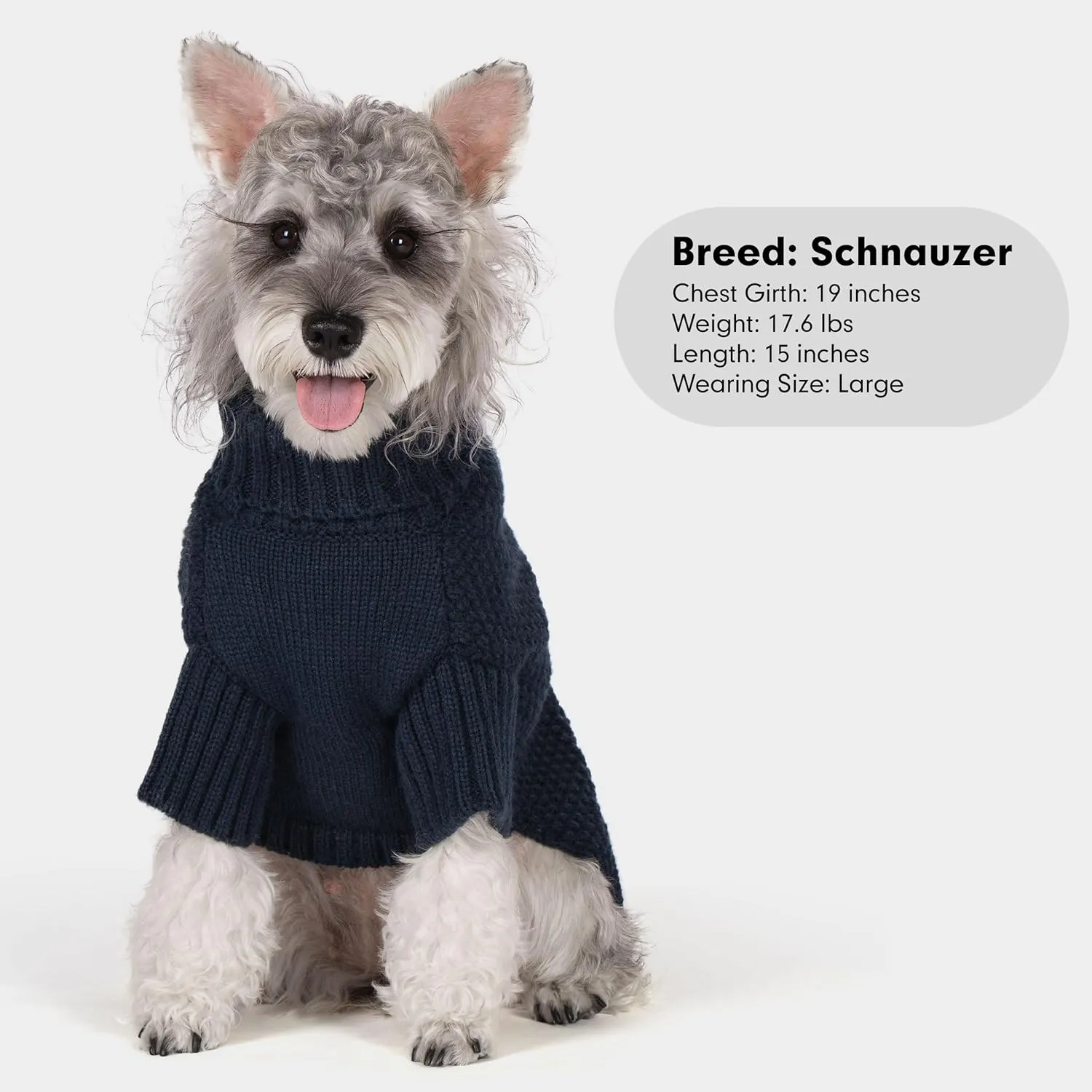 cyeollo Dog Sweaters for Small Dogs Turtleneck Knitted Sweaters with Leash Hole Fall Small Dog Clothes Winter Pets Apparel