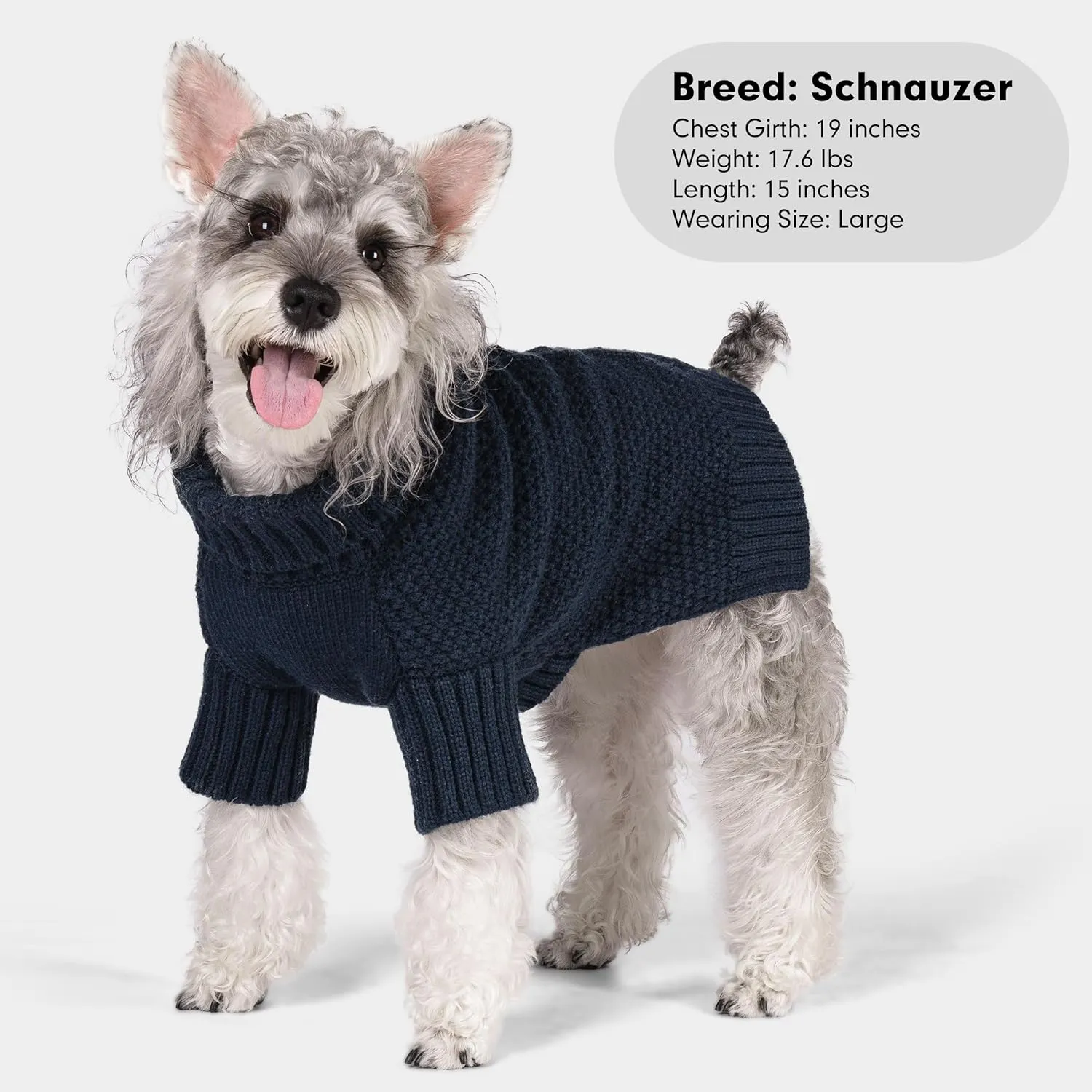 cyeollo Dog Sweaters for Small Dogs Turtleneck Knitted Sweaters with Leash Hole Fall Small Dog Clothes Winter Pets Apparel