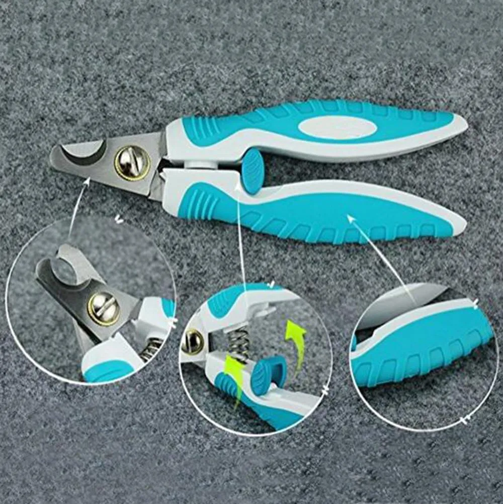 Dog Nail Clippers Professional Claw Cutter with Quick Sensor for Small and Medium Dogs Cats Nails Trimmer Tool With Sharp Stainless / Nail Grind File / Safety Guard
