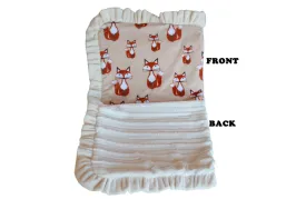 Dog, Puppy & Pet or Cat Sleepytime Cuddle Blankets, "Foxy"