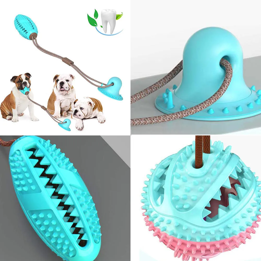 Dog Toys Silicon Suction Cup Tug Interactive Dog Ball