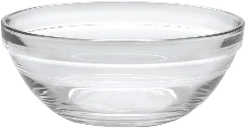 Duralex Lys Stackable Glass Bowls with a Polishing Cloth