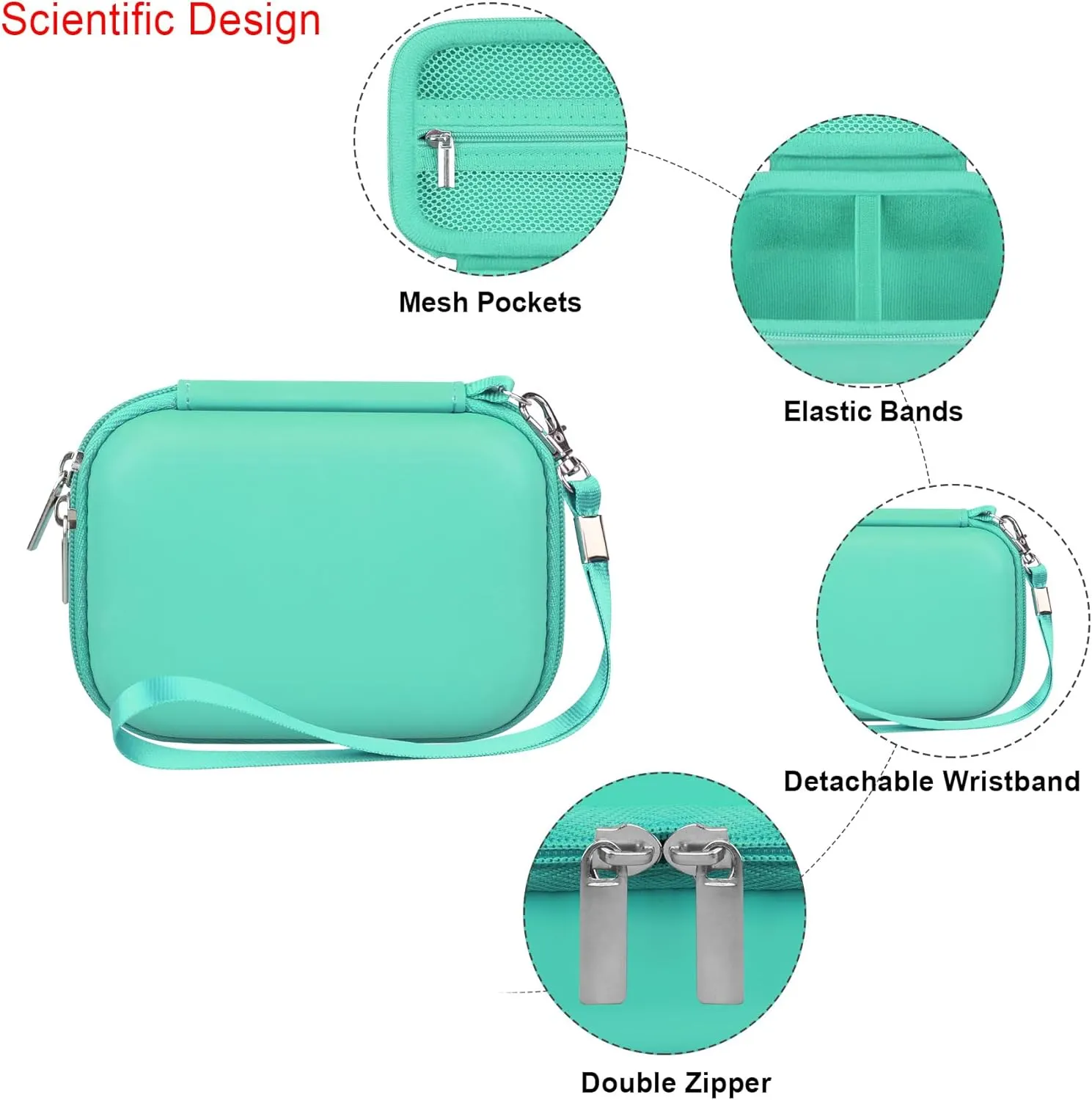 Elonbo Carrying Case for Bitzee Disney/Magicals/Interactive Toy Digital Pet, Storage Bag, Electronic Pets Toys Travel Cover Organizer Holder, Green