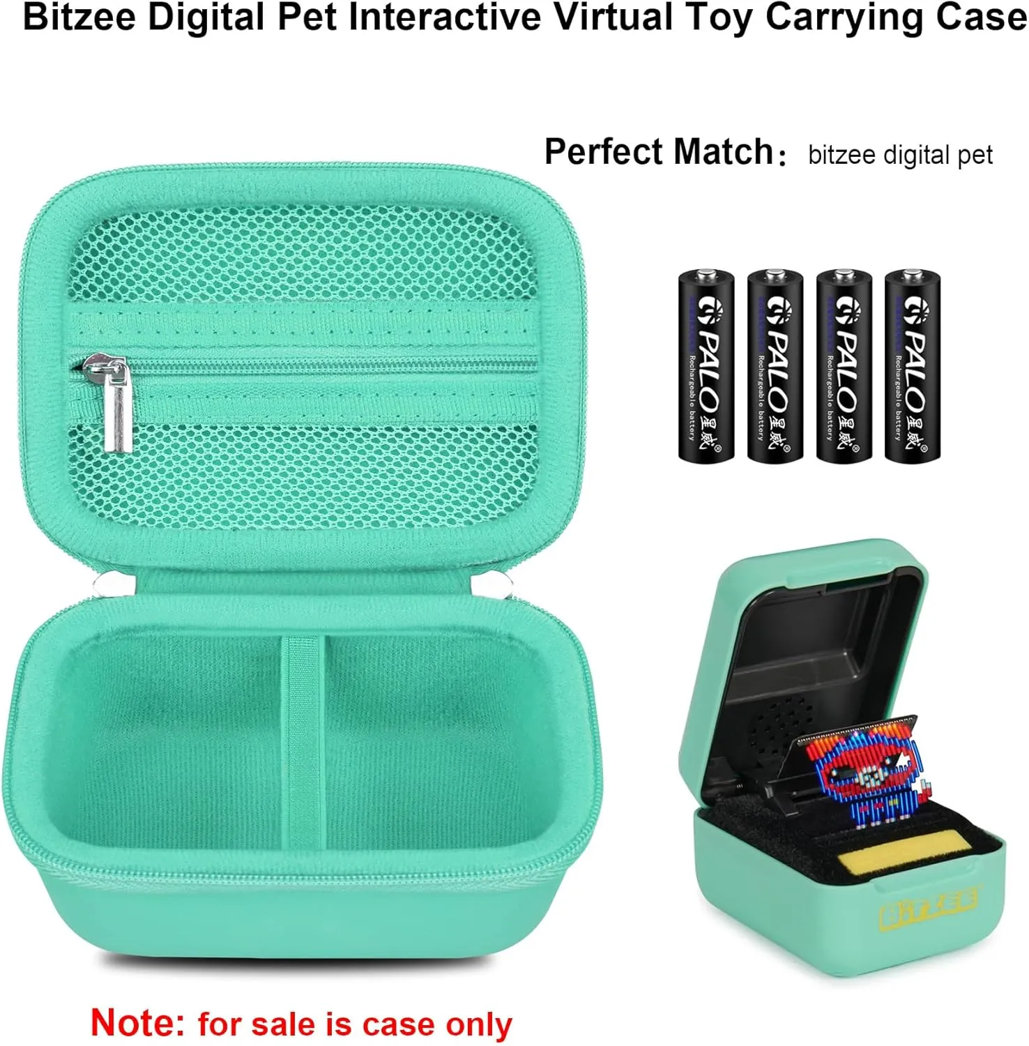 Elonbo Carrying Case for Bitzee Disney/Magicals/Interactive Toy Digital Pet, Storage Bag, Electronic Pets Toys Travel Cover Organizer Holder, Green