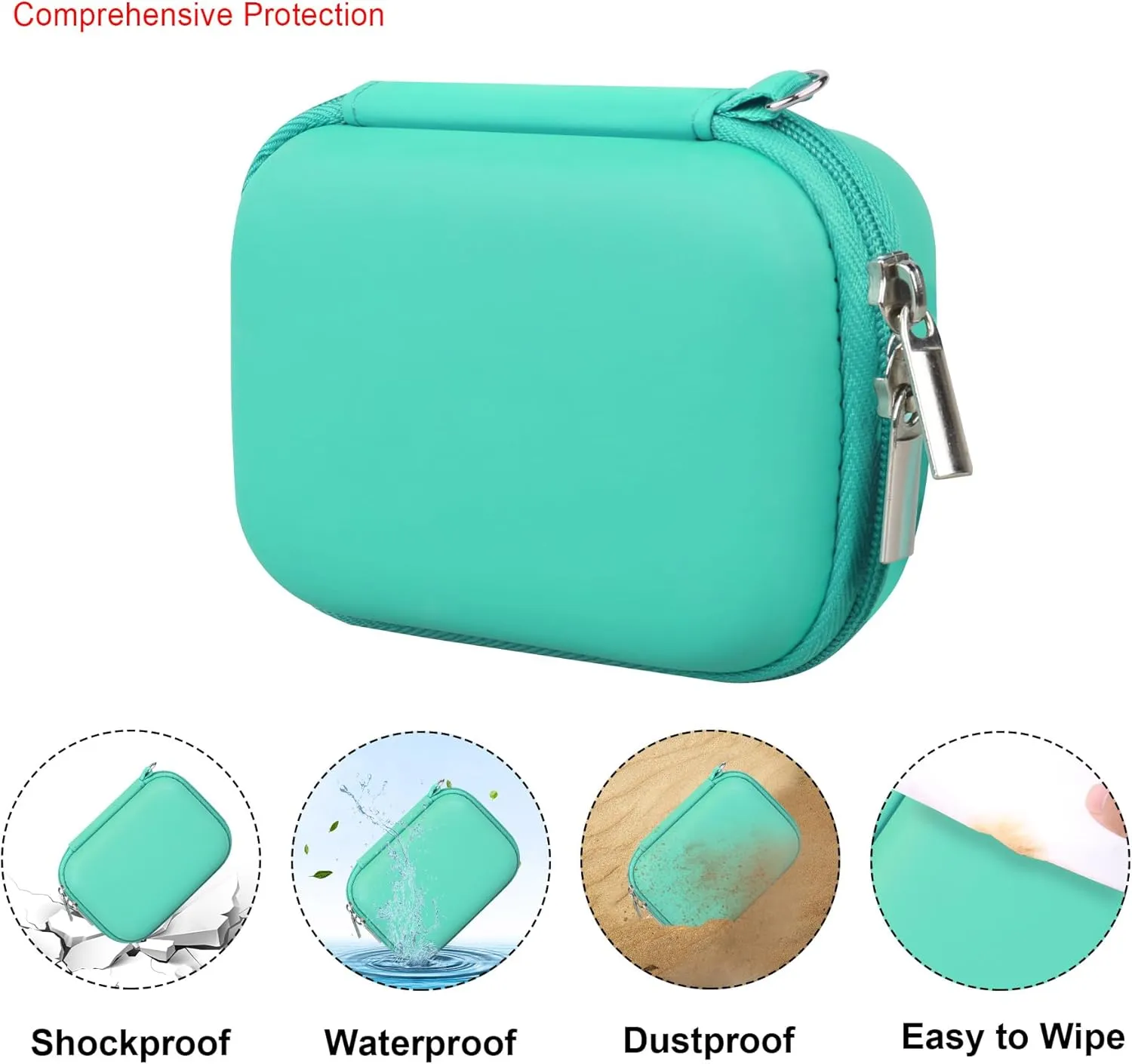 Elonbo Carrying Case for Bitzee Disney/Magicals/Interactive Toy Digital Pet, Storage Bag, Electronic Pets Toys Travel Cover Organizer Holder, Green