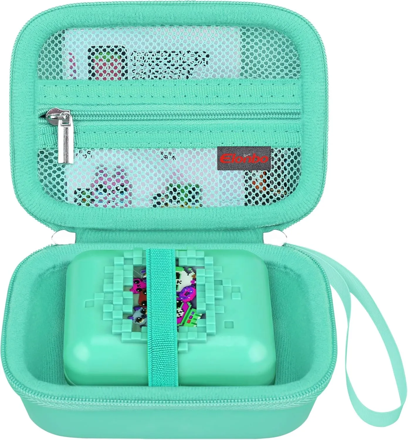 Elonbo Carrying Case for Bitzee Disney/Magicals/Interactive Toy Digital Pet, Storage Bag, Electronic Pets Toys Travel Cover Organizer Holder, Green