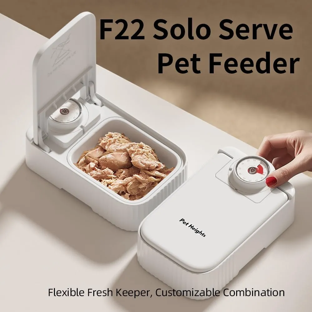 F22 2-Meal Automatic Pet Feeder for Cats and Small Dogs with Ice Pack