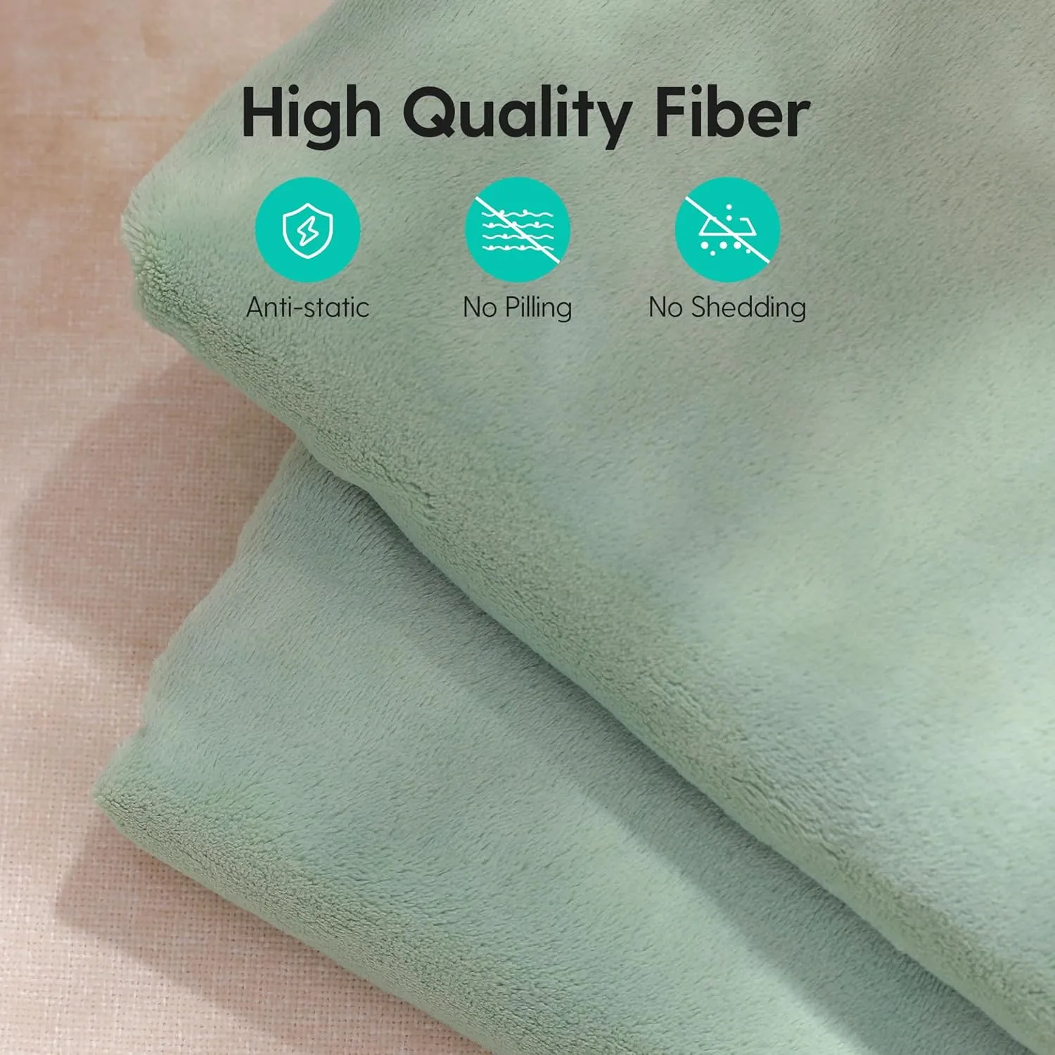 Fleece Baby Blankets Neutral for Boys and Girls, Ultra Soft Cozy 40 * 40 inchs Square Bed Blanket, Lightweight Toddler Newborn Receiving Blankets for Crib Stroller, Soft Green