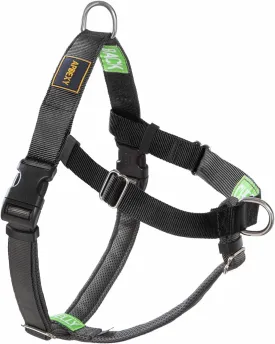 Freedom No Pull Dog Harness, Easy Walker, Stop Pulling with Two Stainless D-Rings, Comfortable, Sewn-in Instructions Tags for Easy Use (Black, Small)