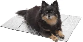 Furhaven Self-Warming Mat for Dogs Beds & Blankets, Electricity-Free & Reflects Body Heat - ThermaPup Reflective Thermal Insert - Silver, Small