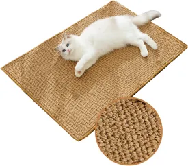 haozaikeji Cat Scratcher Mat Natural Sisal Cat Scratching Pad Cat Scratcher Sofa Protector Floor Scratching Pad Horizontal Cat Scratch Mat, Protect Couch and Carpets
