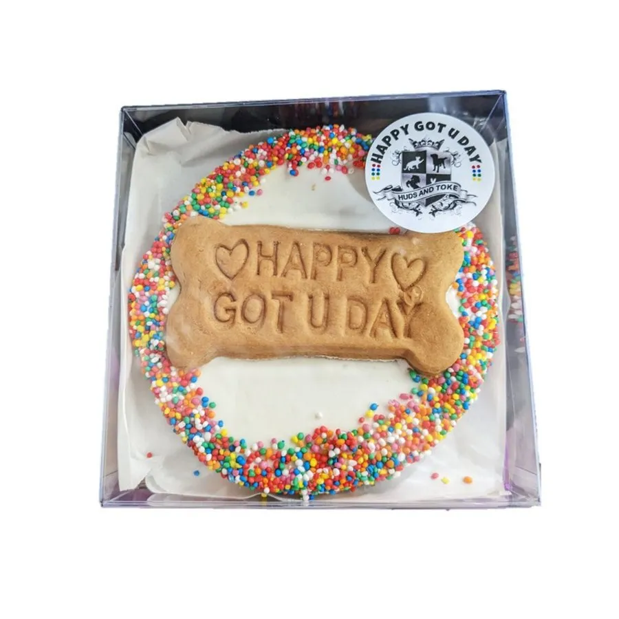 Huds and Toke Happy Got You Day Cake Yoghurt Frosted