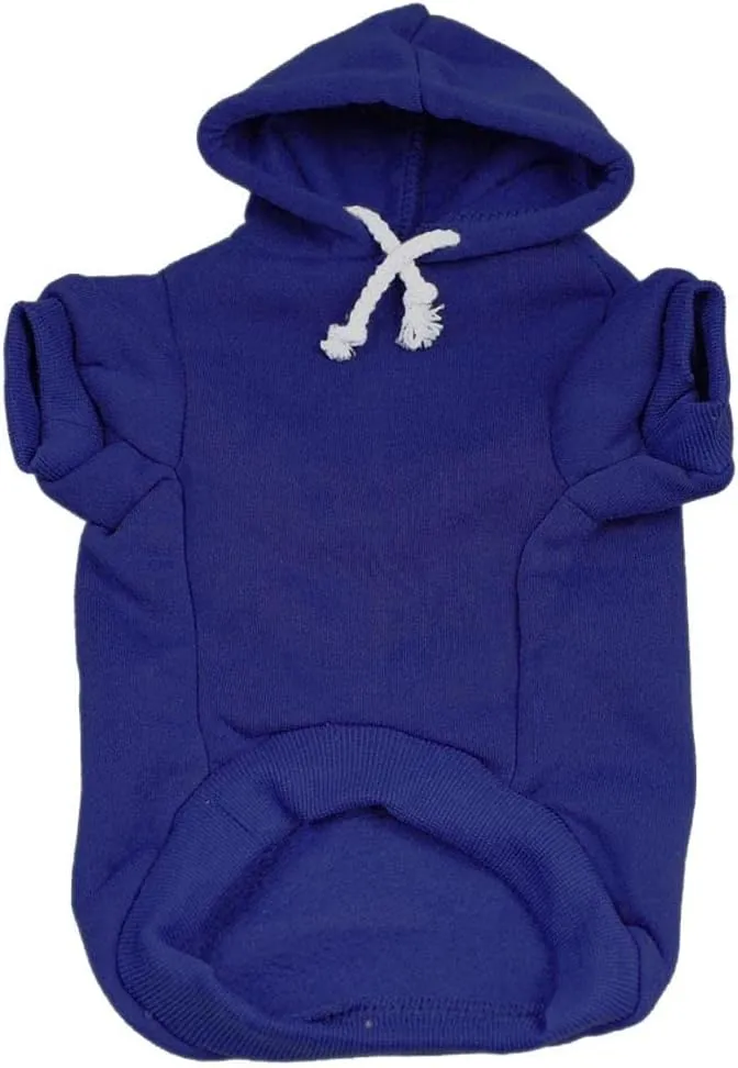It's My Birthday & I'll Bark If I Want to Dog Hoodie Fleece Lined Pullover Sweatshirt with Leash Hole (Royal Blue, Medium 1078)