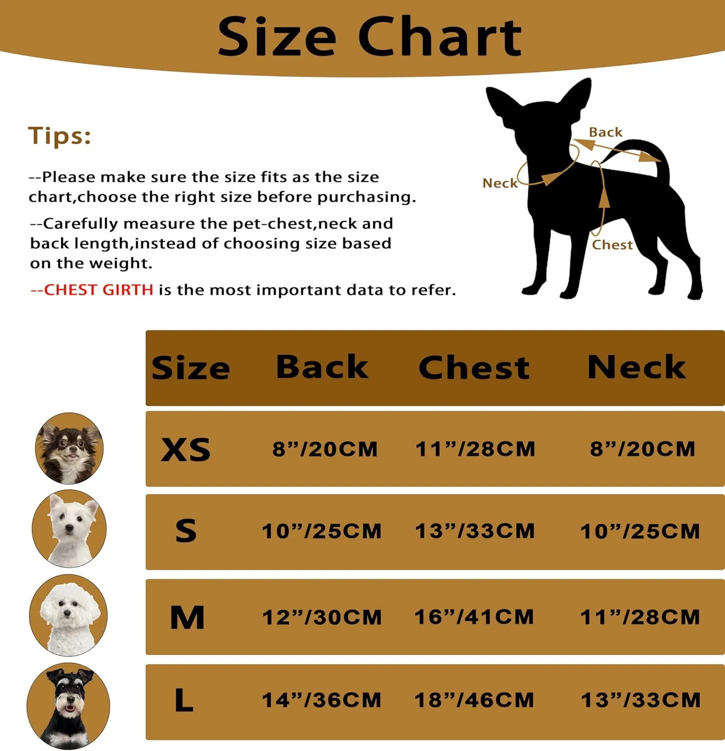 Knitted Sweater for Small Dogs - Warm Turtleneck Pullover, Fall Winter Cat Apparel (Khaki, Medium)