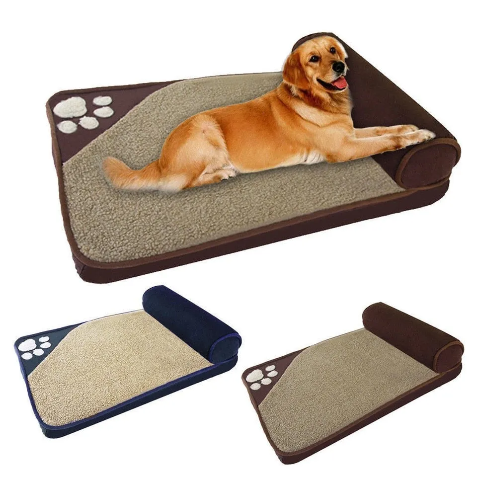 Large Dog Bed Winter Warm Kennel House Pillow Bed Removable Pet Nest