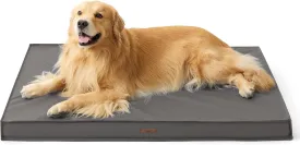 Lesure Outdoor Waterproof Dog Bed for Extra Large Dogs, Orthopedic Egg Crate Foam Pet Bed with Oxford Fabric Surface and Removable and Durable Cover, Machine Washable, 44''x32'', Grey