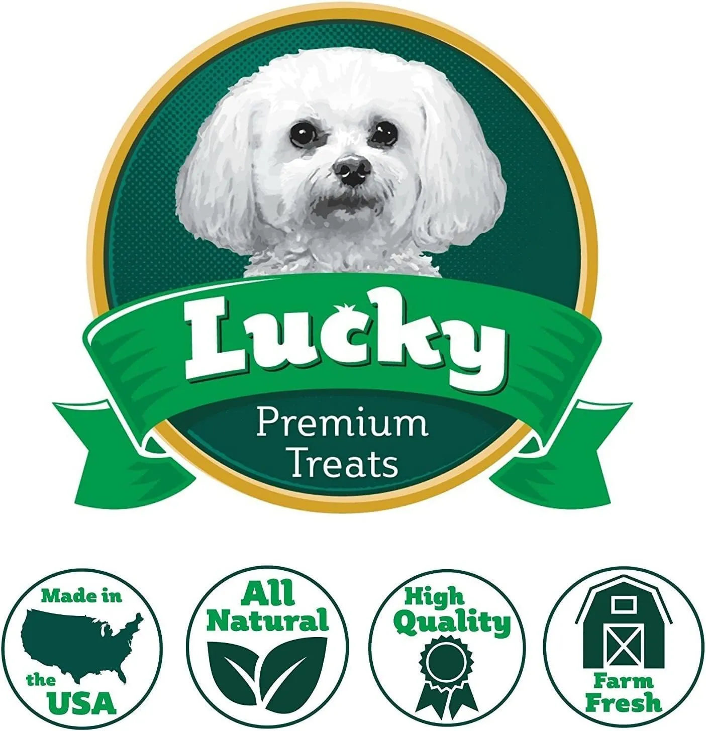 Lucky Premium Chicken Apple Training Treats  Small, Crunchy Chicken Dog Treats for Training Rewards, Bite Size for Small, Medium or Large Dogs (3 oz)