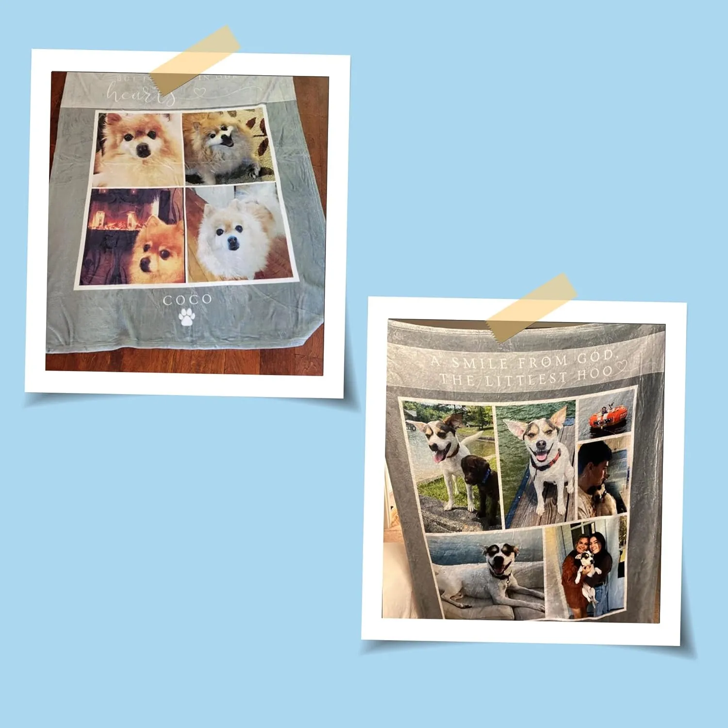 Magimagine Dog Memorial Gifts - Personalized Blanket with Photos & Name Pet for Owners Loss of Gift Remembrance Sympathy Lovers M-remembrance Dog Blanket