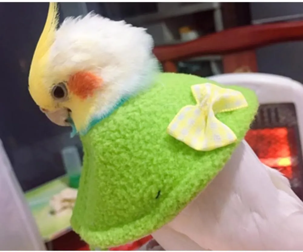 MANON ROSA Bird Collars for Feather Plucking - Soft Adjustable Neck Protector to Stop Biting, Breathable Cone for Small Breed Cockatiels Conures Lovebirds Eclectus Green Cheek Parakeets