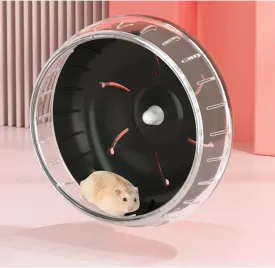 MANON ROSA Hamster Wheel Super Silent Quiet Exercise Running Wheel with Adjustable Stand for Chinchillas Gerbils Mice Small Animals (S(4.72" D),Black)