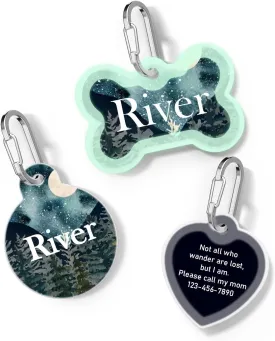 Personalized Pet ID Tags - Dog & Cat Names, Silencer Included