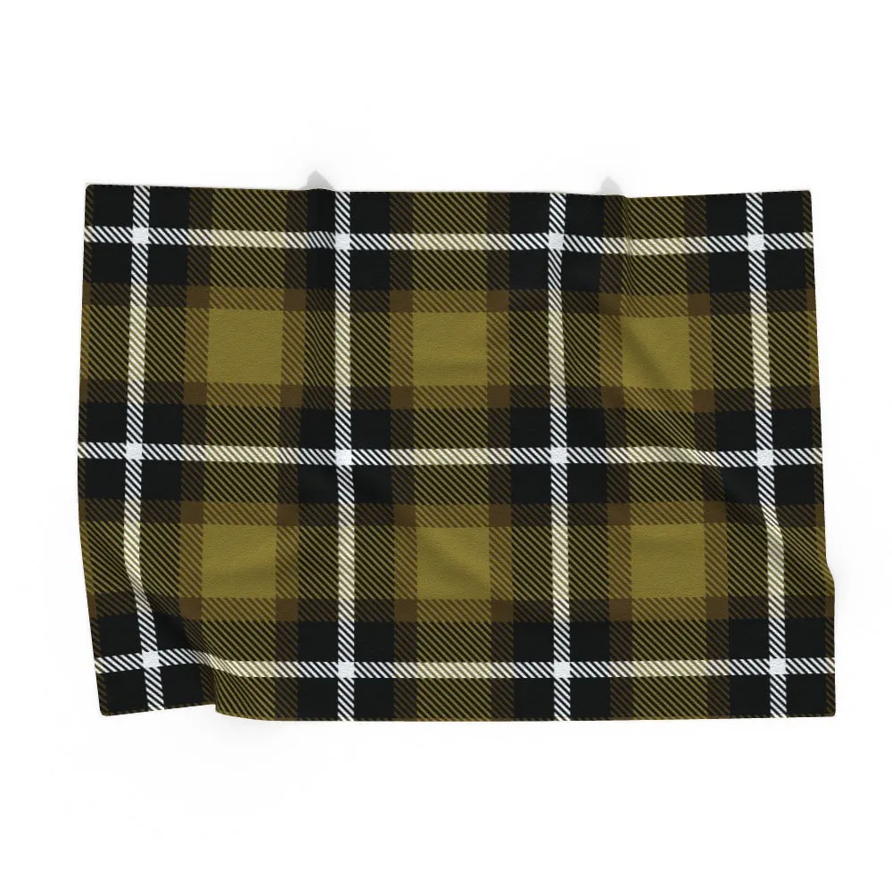 Pet Blanket Throw - Yellow Crosshatch