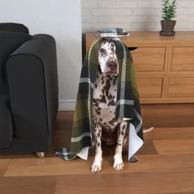 Pet Blanket Throw - Yellow Crosshatch