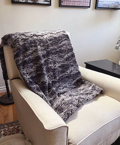 Pet / Dog Blanket - Luxury Faux Fur in Muddy Waters