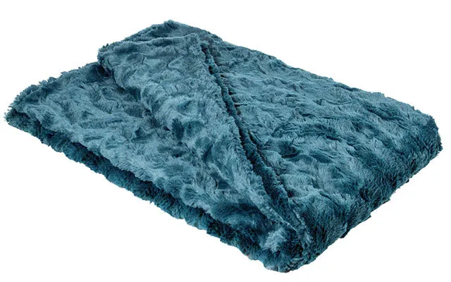 Pet / Dog Blanket - Luxury Faux Fur in Peacock Pond (Limited Availability)