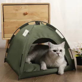 Pet Tent Bed | Warm Clamshell Kitten Tents | Cozy Cat House | Winter Cushions | Furniture Sofa Basket Beds | Cat Supplies and Accessories