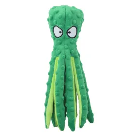 Pet Toon Green Octopus Soft Toys for Pets