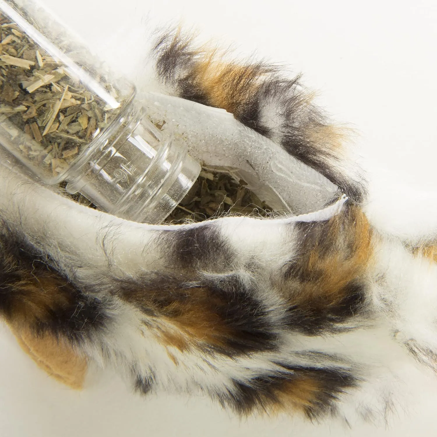 Petlinks Mouse Full Refillable Cat Toy with Catnip Tube - White/Orange, One Size