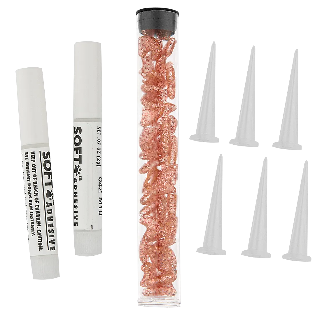 Pink Sparkle Feline Large Nail Caps by Soft Claws
