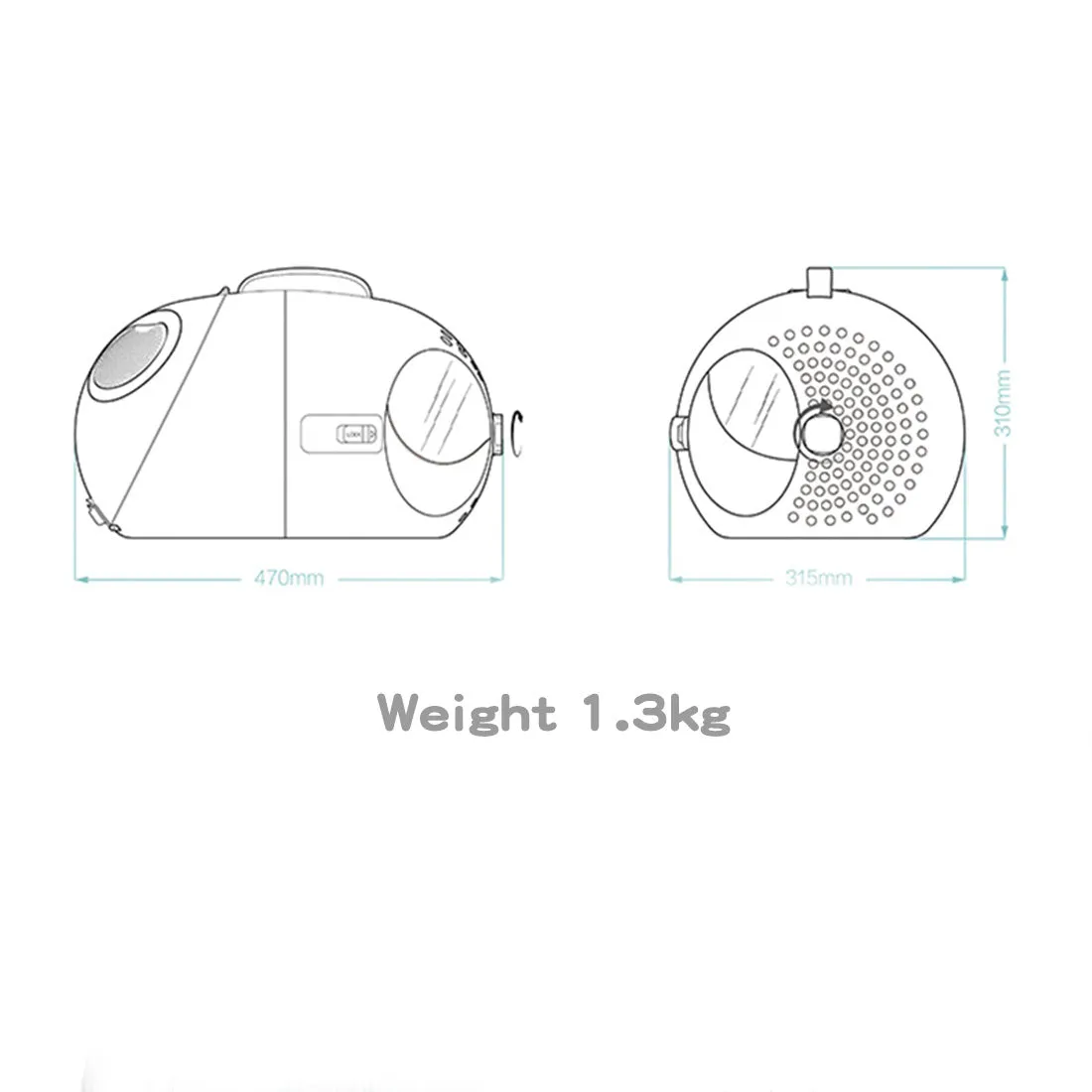 Portable Breathable Astronaut Pet Cat Dog Puppy Carry Bag Capsule Travel Carrier with Mat - pink