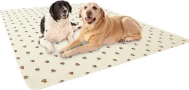 PUPTECK Washable Pee Pads for Dogs - Waterproof Reusable Puppy Potty Training Pads Whelping Mat - Fast Absorption Non-Slip Pet Food Feeding Mat