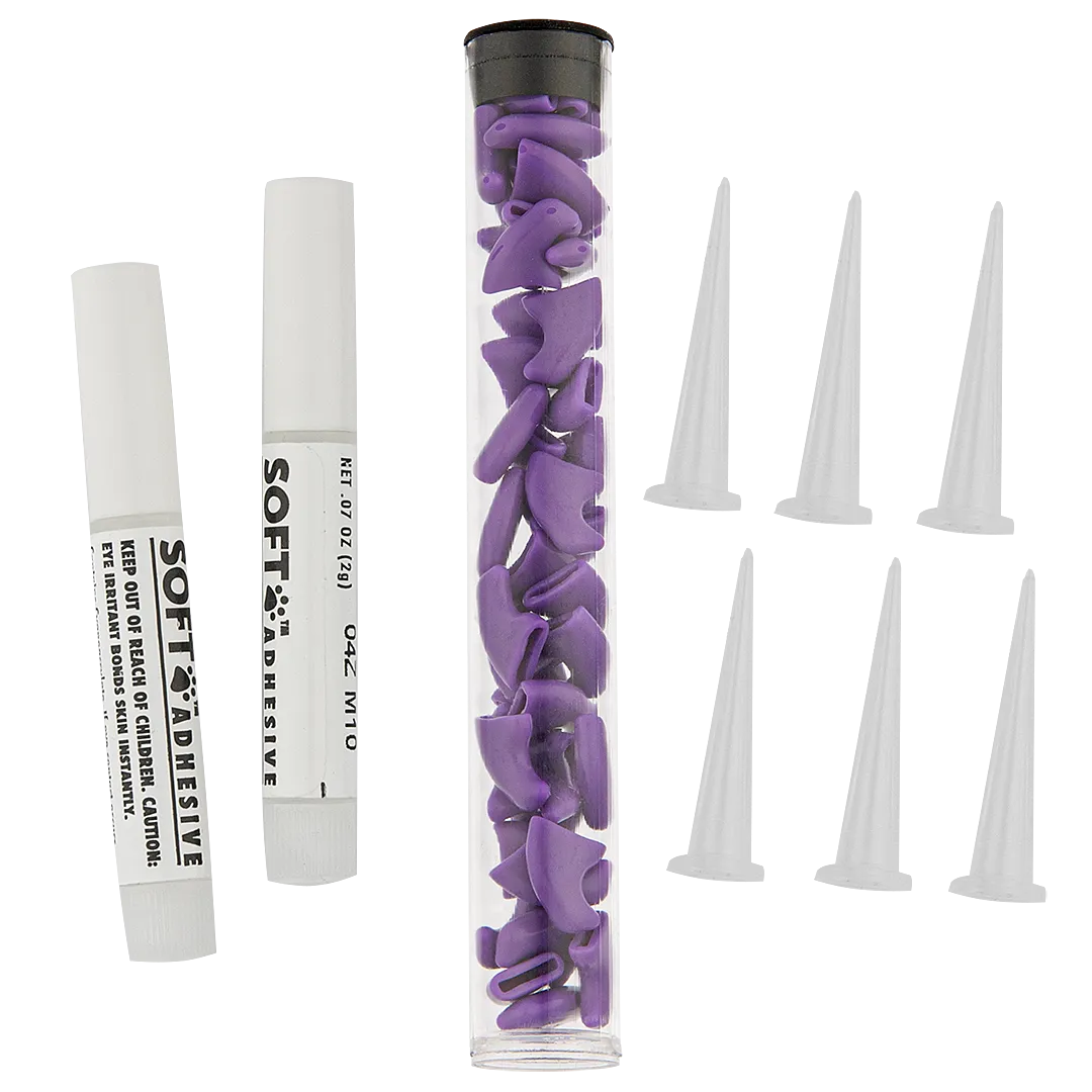 Purple Feline Large Nail Caps by Soft Claws